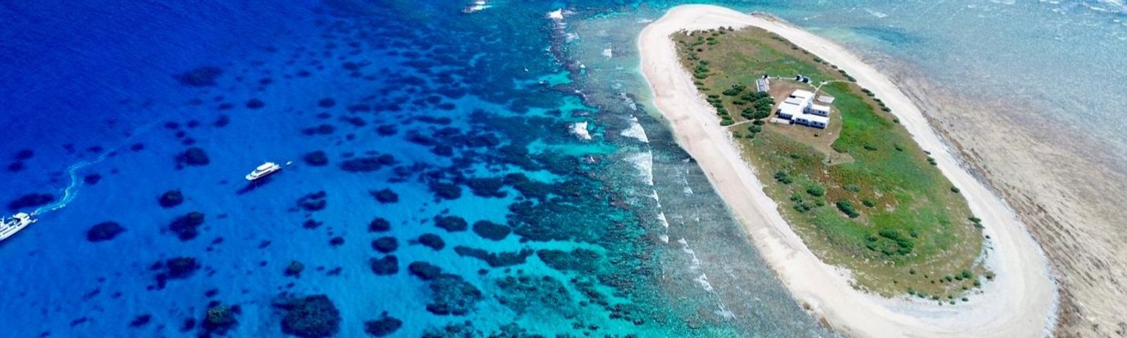 An arial drone shot of South Islet