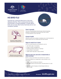 H5 bird flu fact sheet